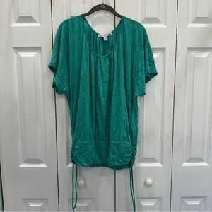 French Laundry Teal Short Sleeve Top